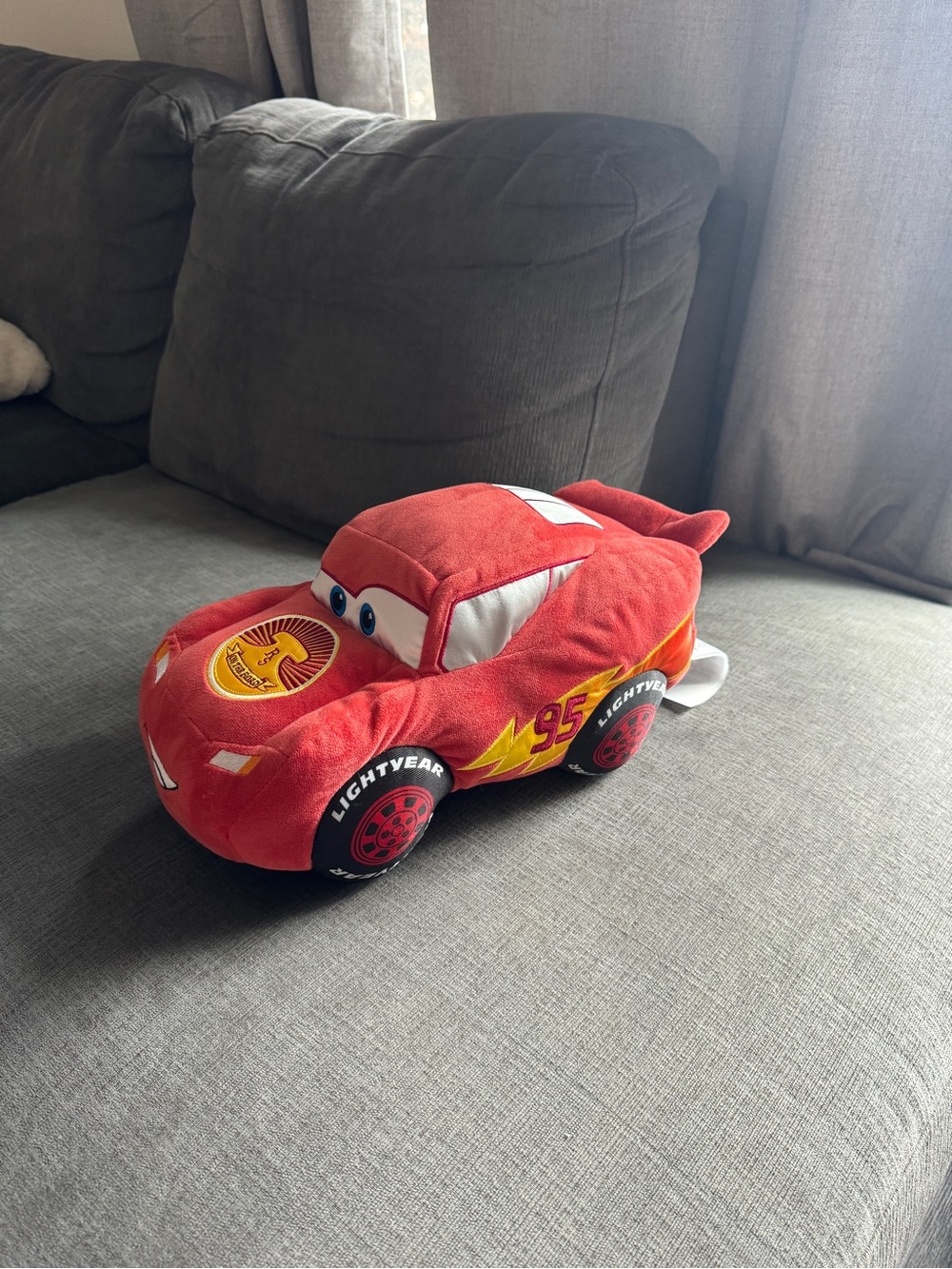 Disney Lightning McQueen Red Plush Car